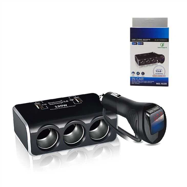 3USB Car Cigarette Lighter